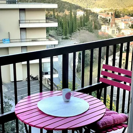Apartman Oriente Nord Frais Bien Ventile Grand Balcon Wifi Parking Vue Etage Superieur Amélie-les-Bains-Palalda